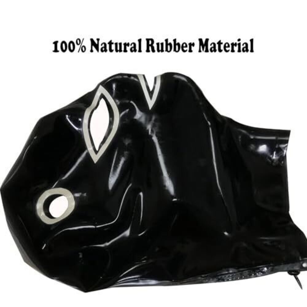 7868 Latex Hood with Double Hair Holes,Handmade Latex Masks,Suitable - Picture 3 of 7
